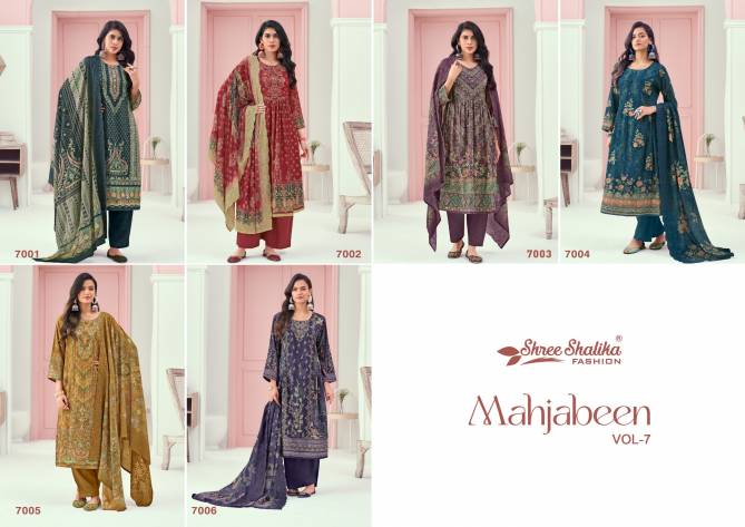 Mahajbeen Vol 7 By Shree Shalika Printed Lawn Cotton Dress Material Wholesale Online
